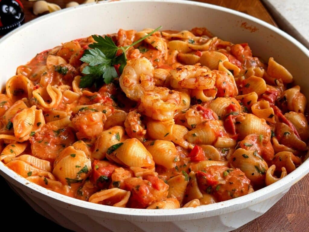 Shrimp Pasta with Cherry Tomatoes