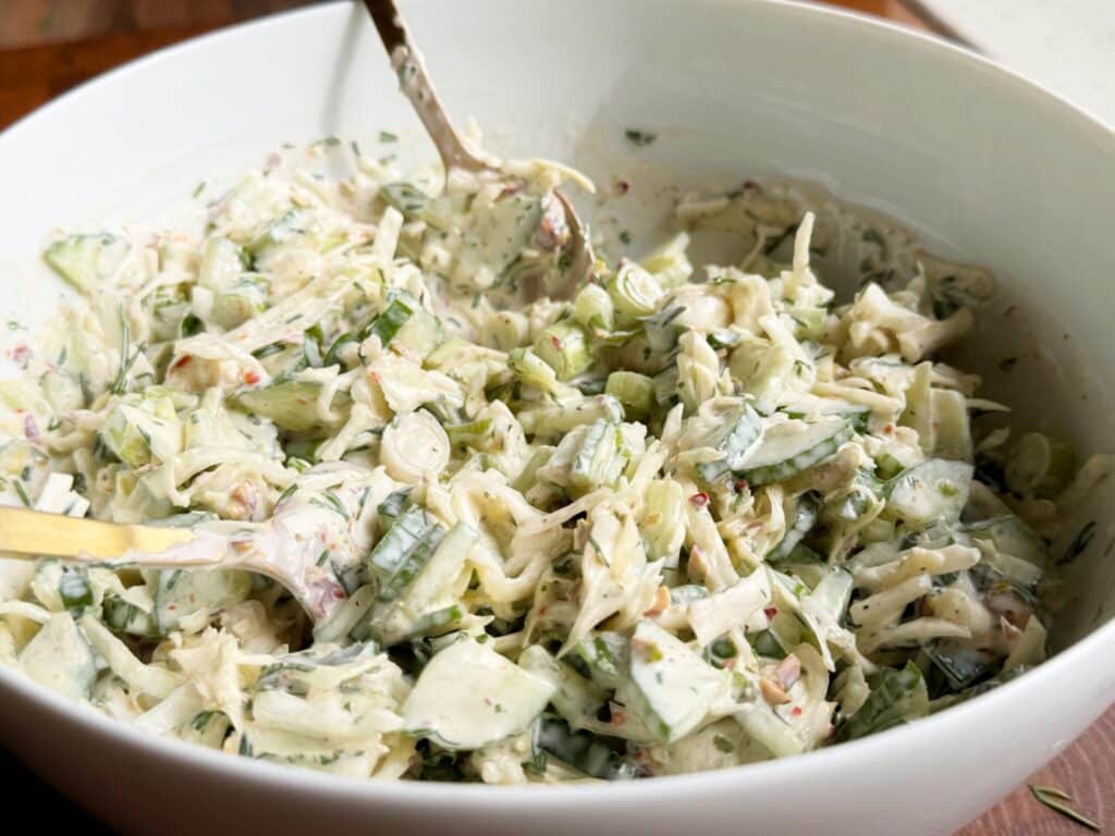 cucumber coleslaw salad