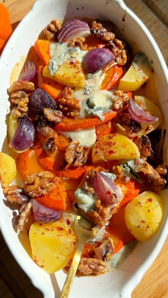 Roasted Pumpkin with Gorgonzola and Walnuts