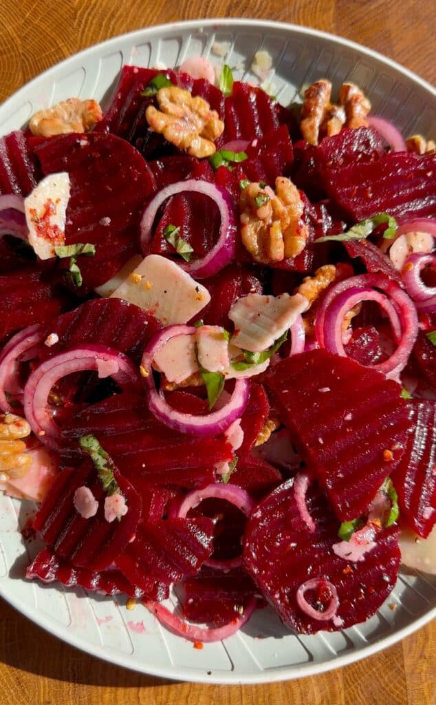 Beetroot Salad with Walnuts & Parmesan