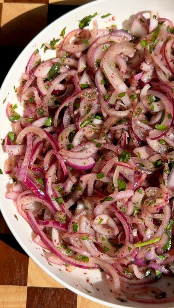 Turkish Sumac Onions (Marinated Onion Salad)