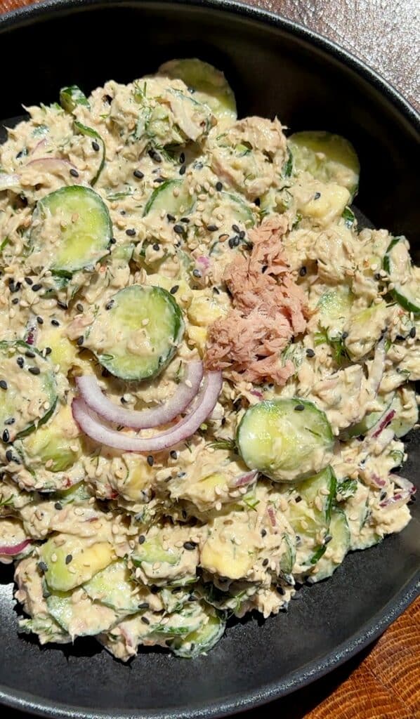 Creamy Tuna Cucumber Salad