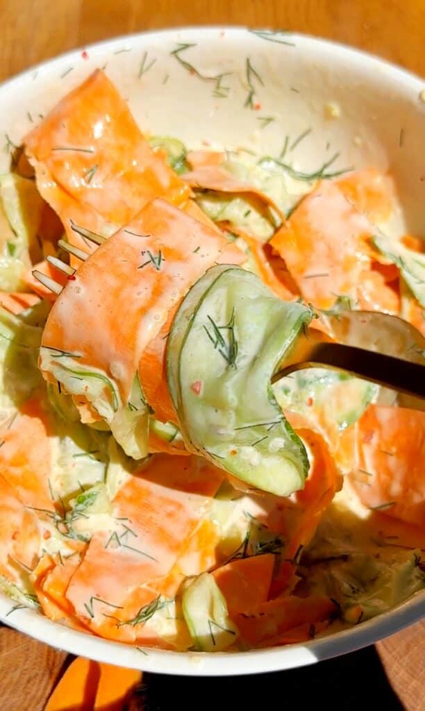 Carrot and Cucumber Ribbon Salad