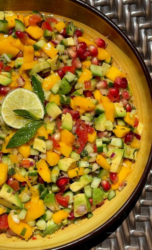 Mango Avocado Salad with Mint & Lime Dressing