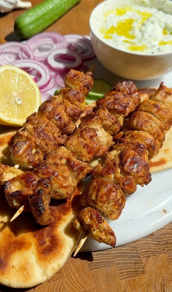 Greek chicken souvlaki