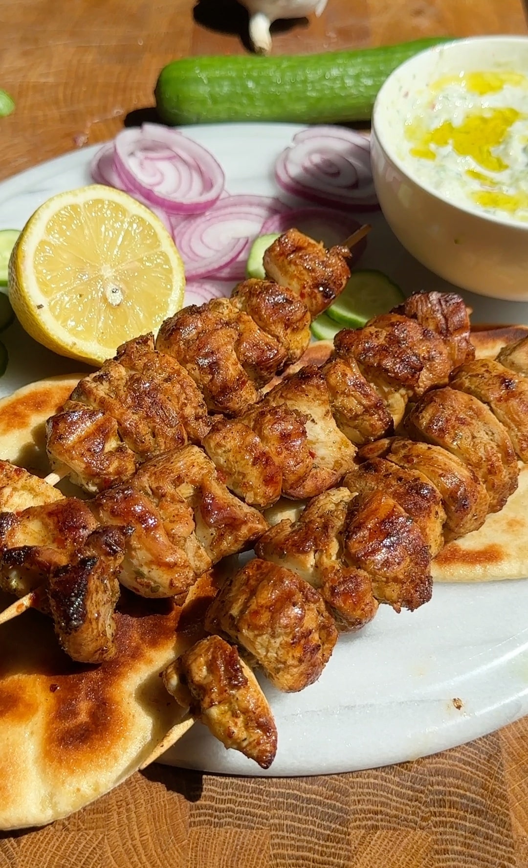 Greek chicken souvlaki