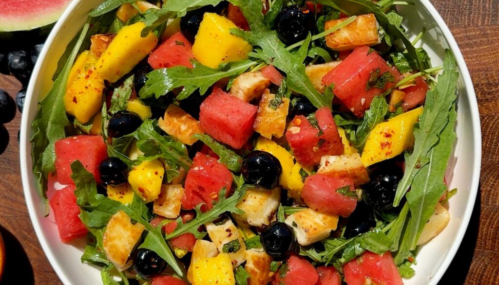 Watermelon Halloumi Salad