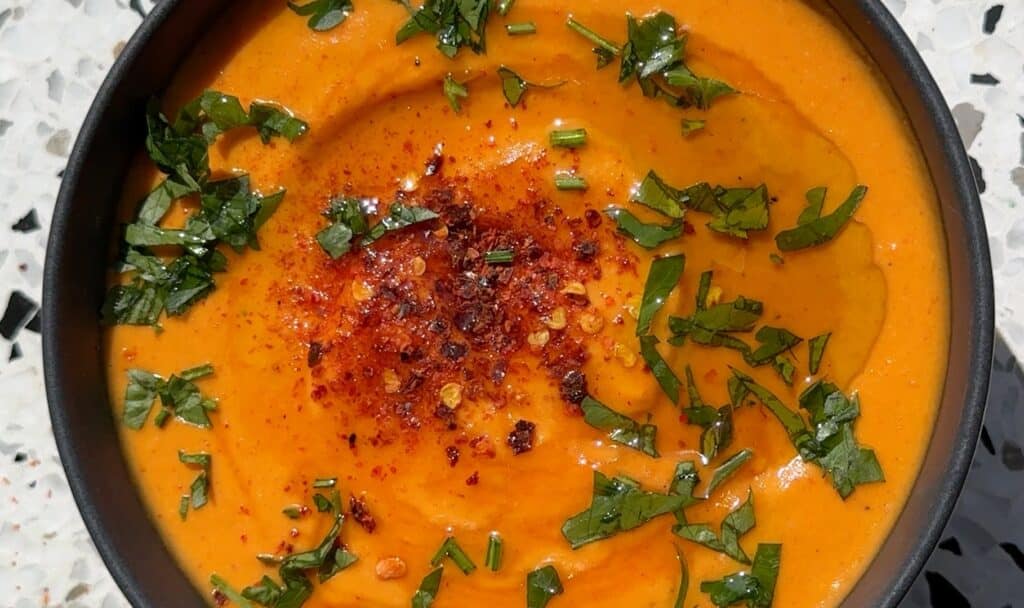 Creamy Roasted Red Pepper Burrata Dip