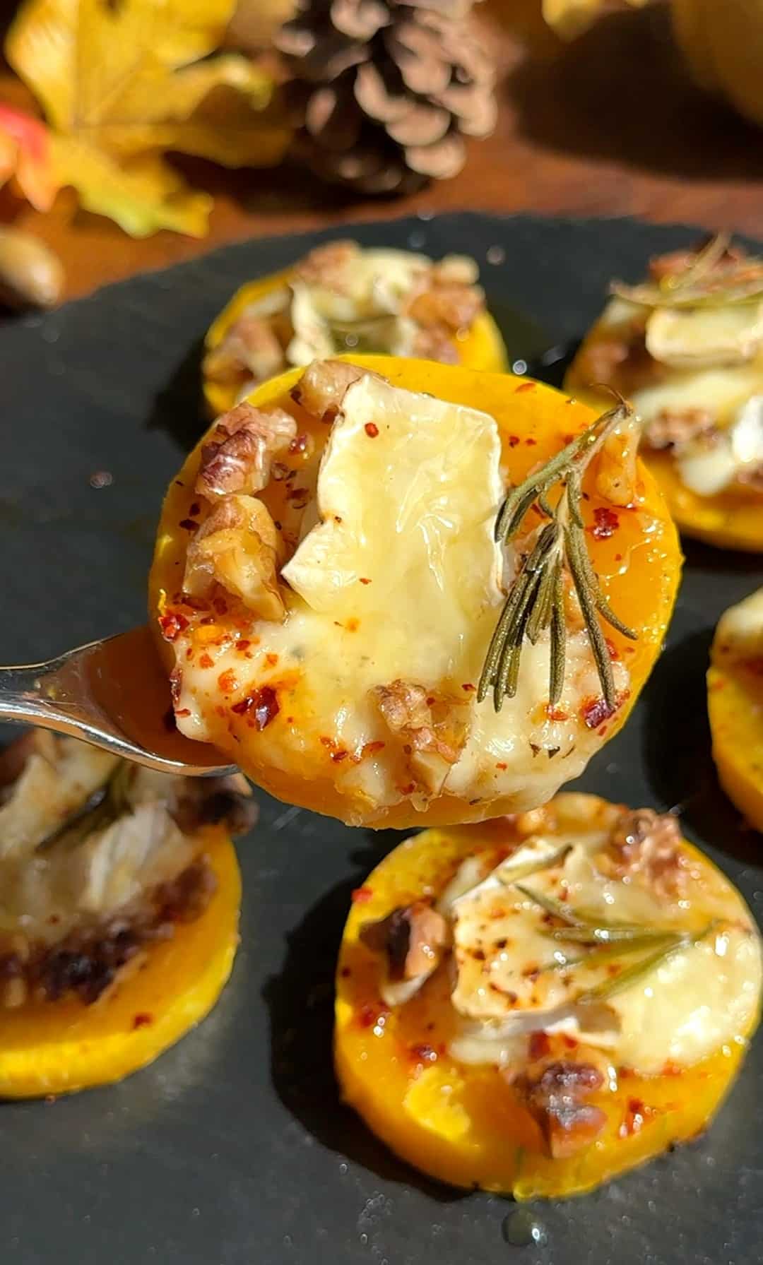 Roasted Butternut Squash with Camembert and Walnuts