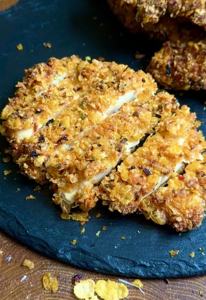 Cornflake Crusted Chicken Schnitzel