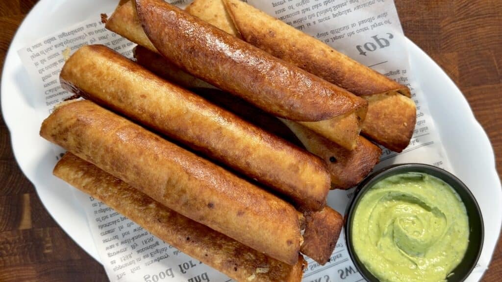 Crispy Cheesy Beef Taquitos
