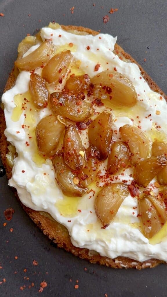 Garlic Confit Burrata Toast
