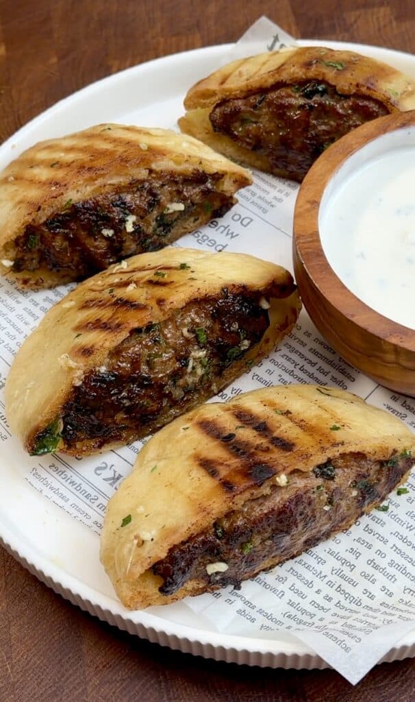 Crispy Beef Stuffed Pitas (Arayes)
