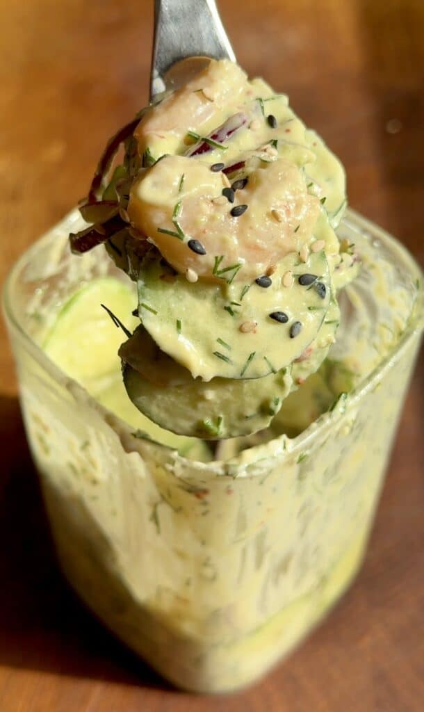 Creamy Cucumber and Shrimp Salad