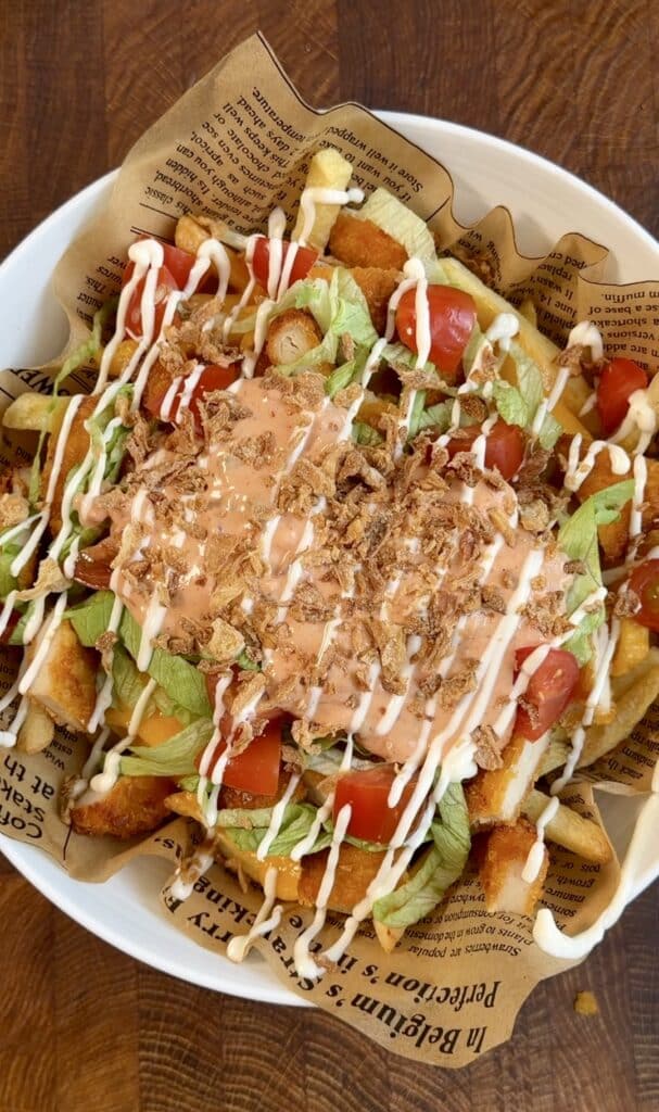 Chicken Burger Bowl Loaded Fries